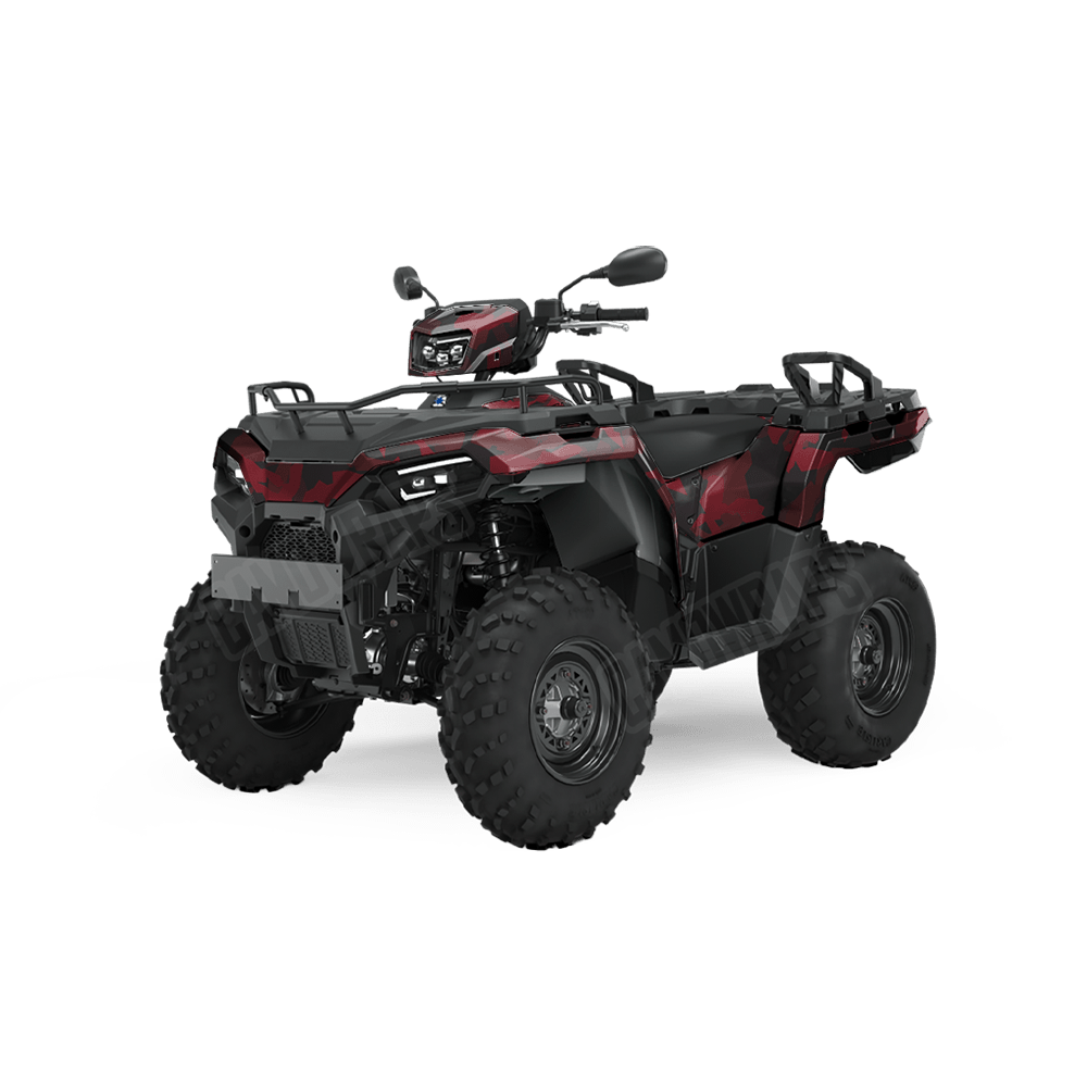 Erratic Vampire Red Camo ATV Vinyl Wrap