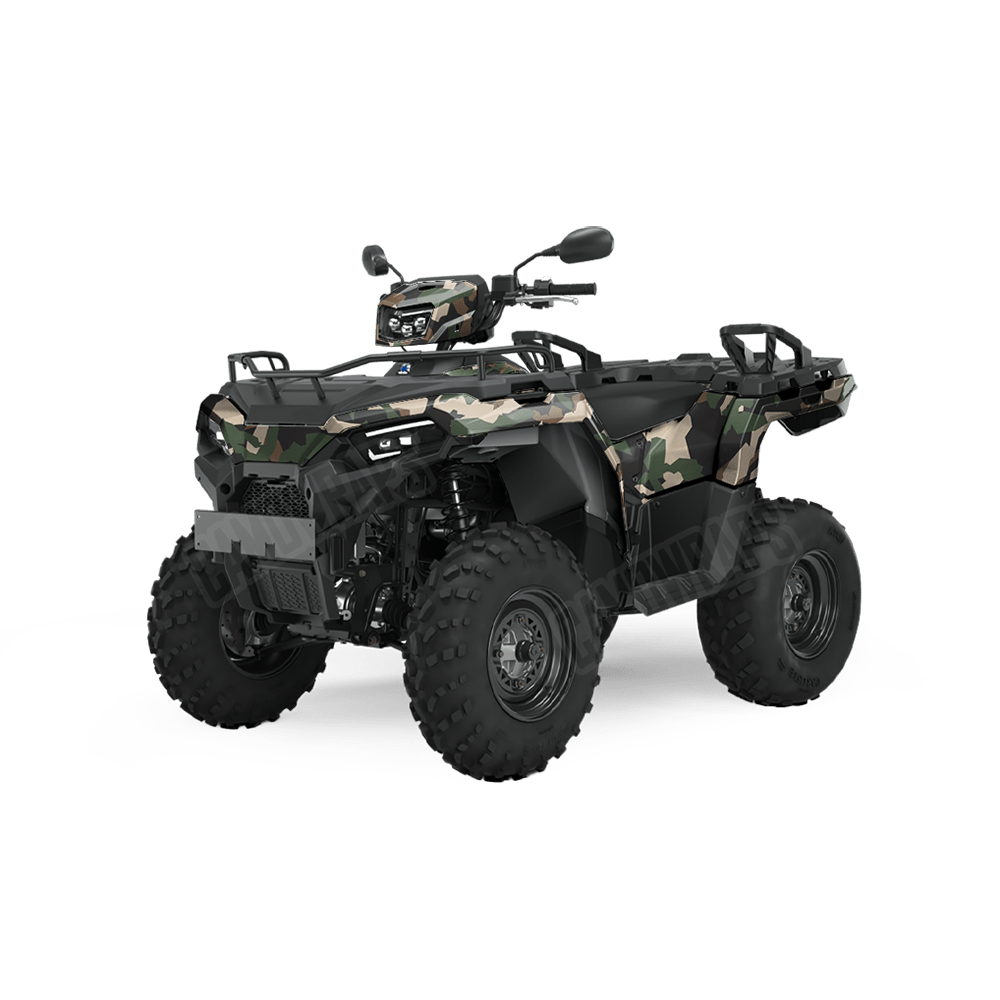 Erratic Woodland Camo ATV Vinyl Wrap