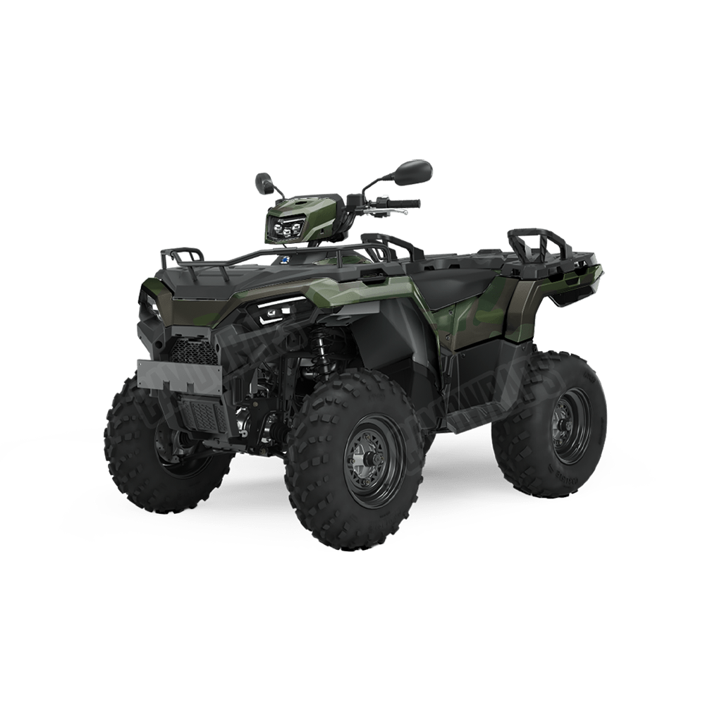 Jumbo Classic Army Dark Green Camo ATV Vinyl Wrap