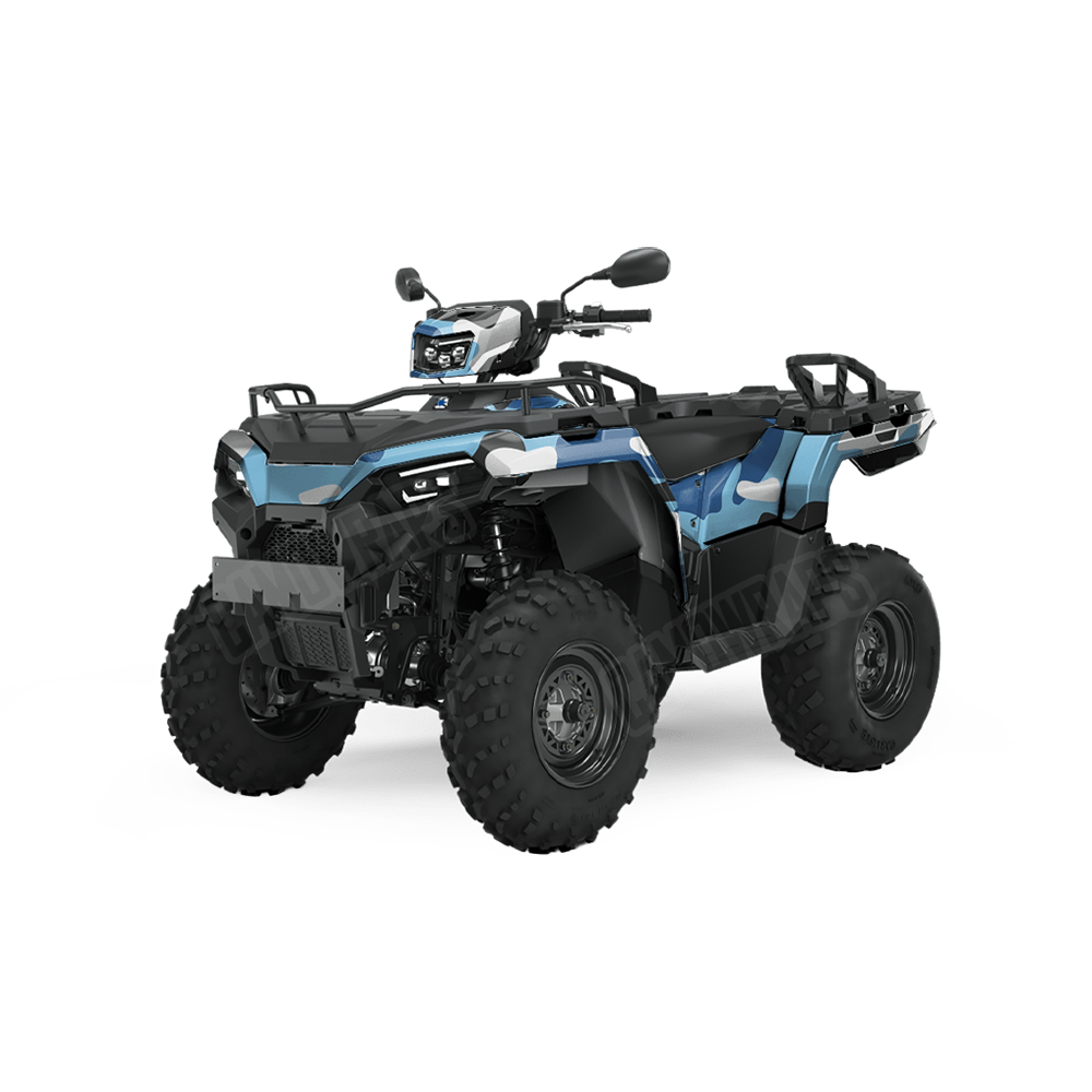 Jumbo Classic Baby Blue Camo ATV Vinyl Wrap