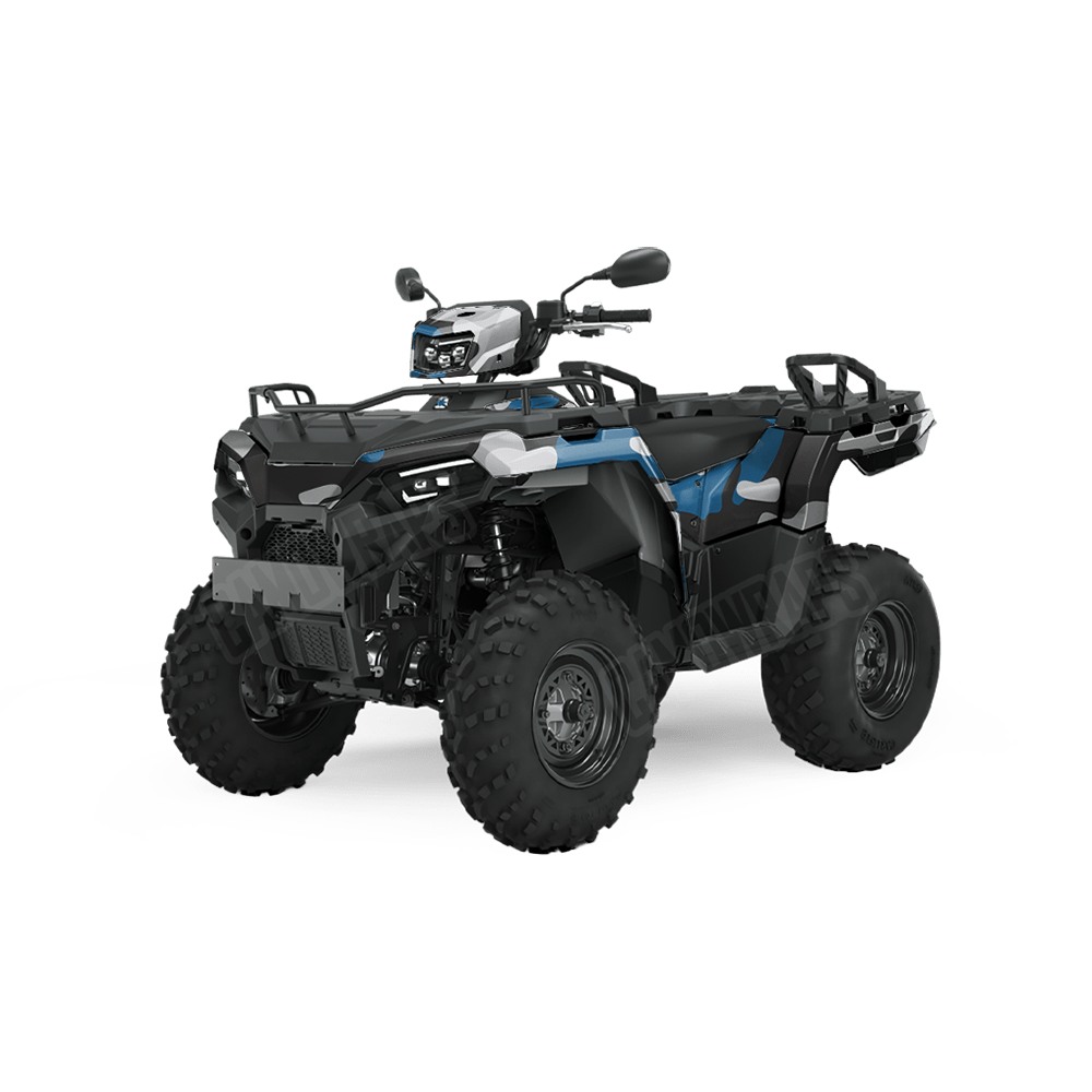 Jumbo Classic Blue Tiger Camo ATV Vinyl Wrap