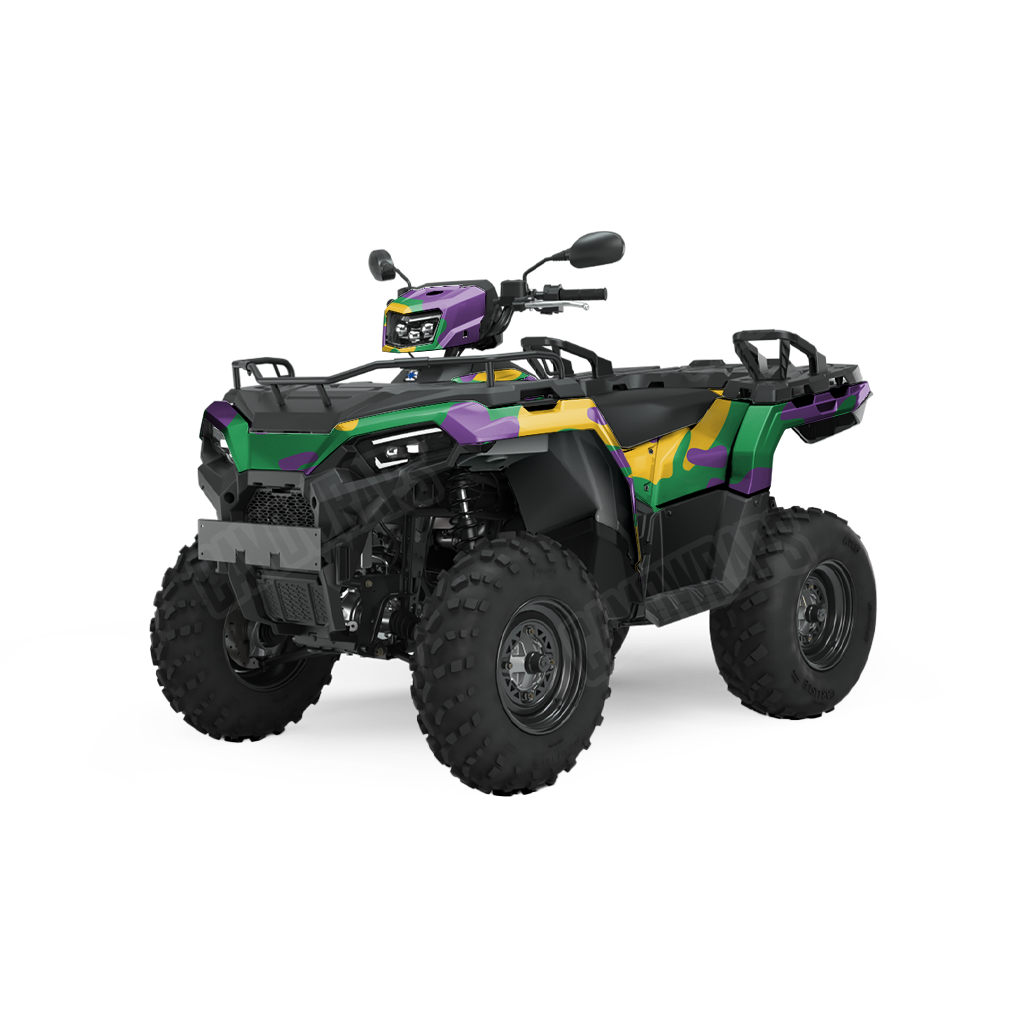 Jumbo Classic Mardi Gras ATV Camo Vinyl Wrap