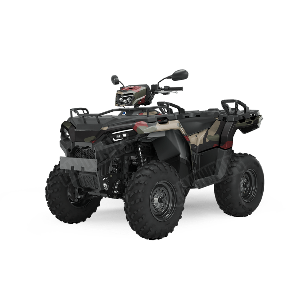 Jumbo Classic Militant Red Camo ATV Vinyl Wrap