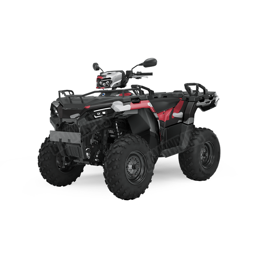 Jumbo Classic Red Tiger Camo ATV Vinyl Wrap
