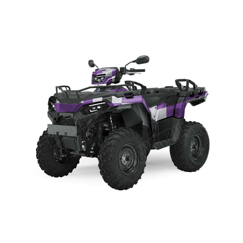 Pixel Purple Tiger ATV Wraps