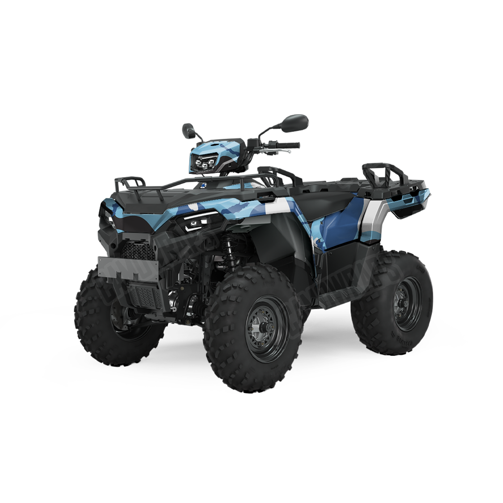 Jumbo Ragged Baby Blue ATV Camo Vinyl Wrap