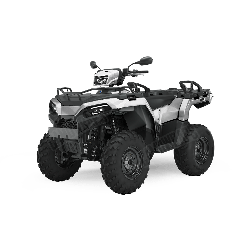 Jumbo Ragged Elite White Camo ATV Vinyl Wrap