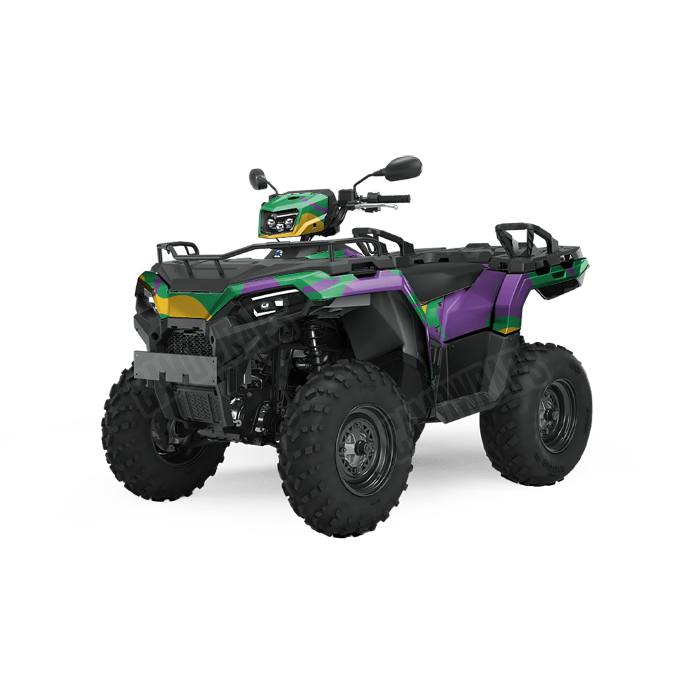 Jumbo Ragged Mardi Gras Camo ATV Vinyl Wrap