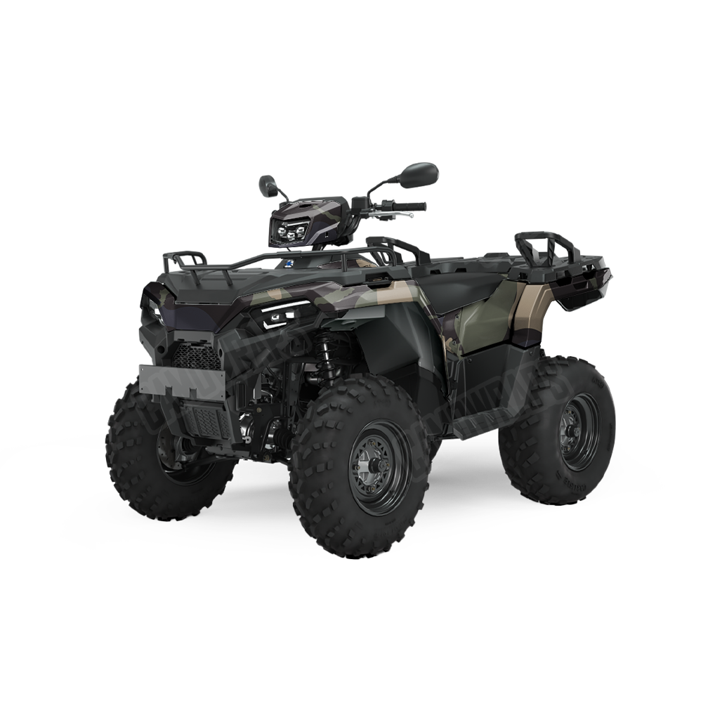 Jumbo Ragged Militant Blue ATV Camo Vinyl Wrap