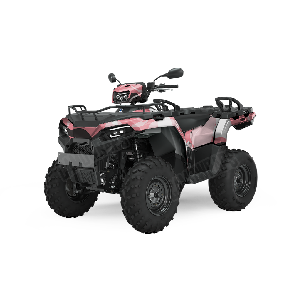 Jumbo Ragged Pink ATV Camo Vinyl Wrap