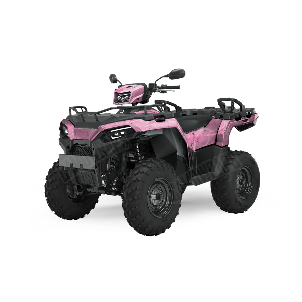 Large Battle Storm Elite Pink ATV Camo Vinyl Wrap