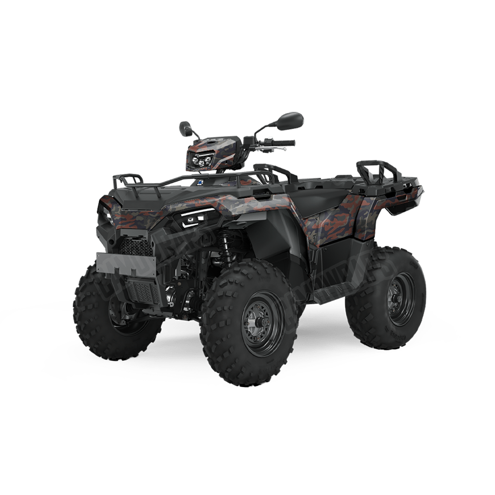 Large Classic Blue Copper Camo ATV Vinyl Wrap