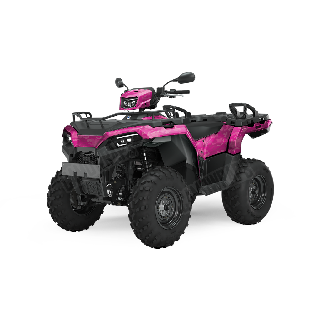 Large Classic Elite Magenta ATV Camo Vinyl Wrap