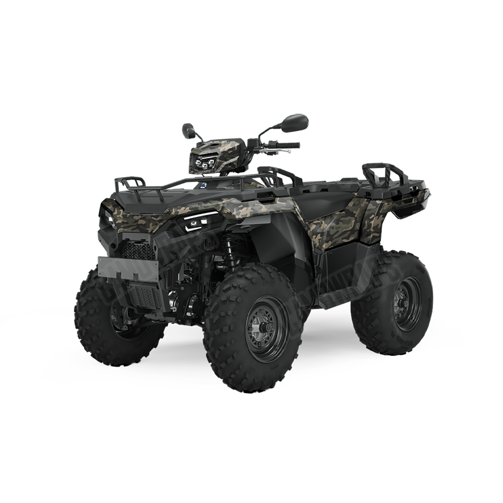 Large Classic Militant Green Camo ATV Vinyl Wrap