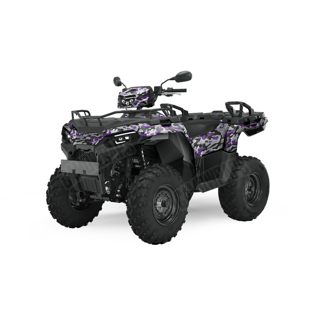 Large Classic Purple Tiger Camo ATV Vinyl Wrap