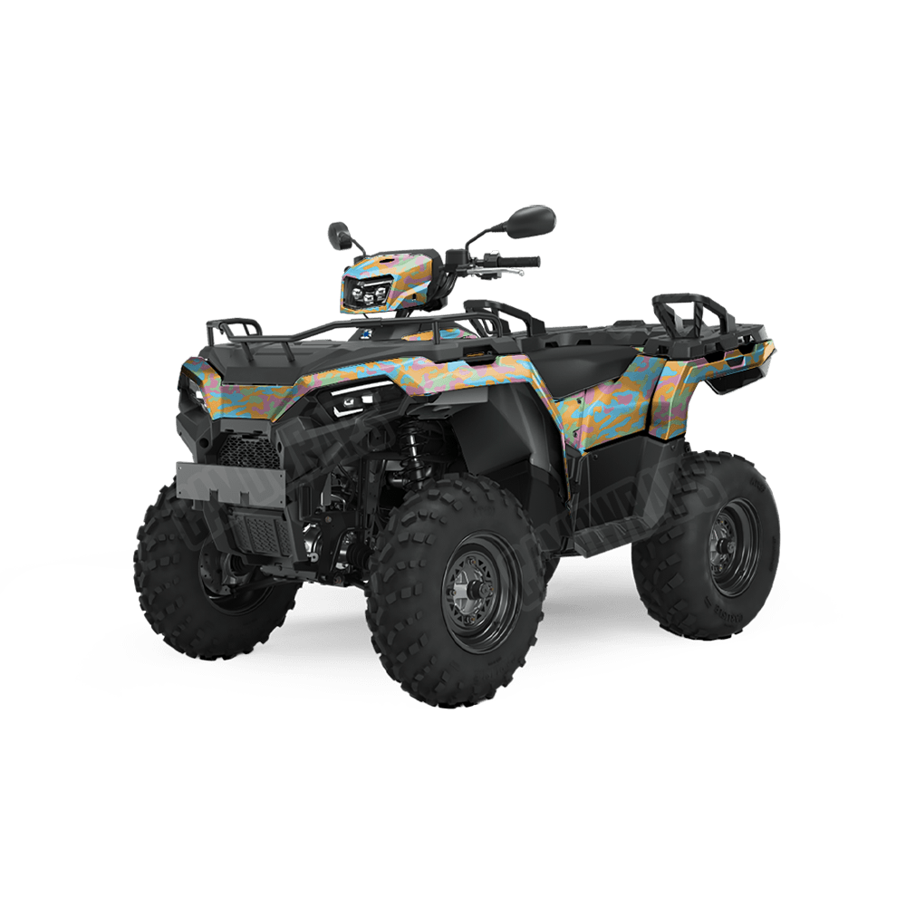 Large Classic Sherbert Camo ATV Vinyl Wrap