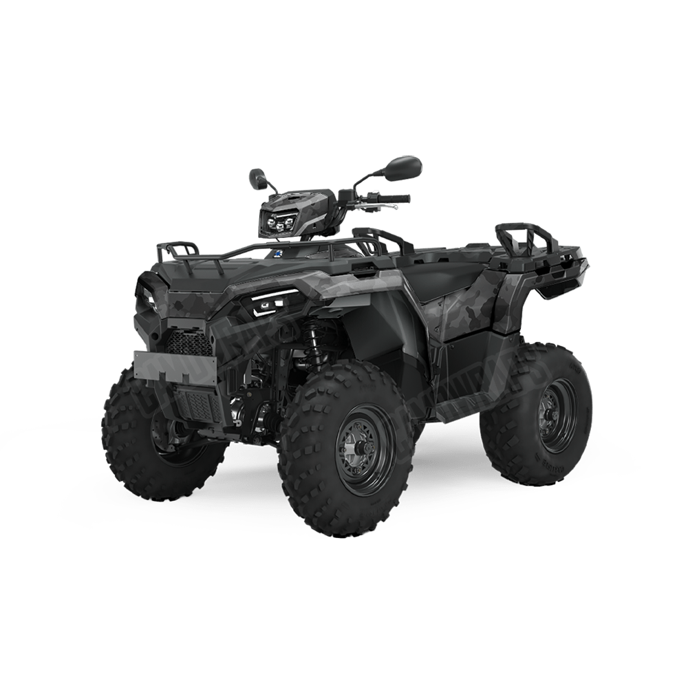 Large Cumulus Elite Black Camo ATV Vinyl Wrap