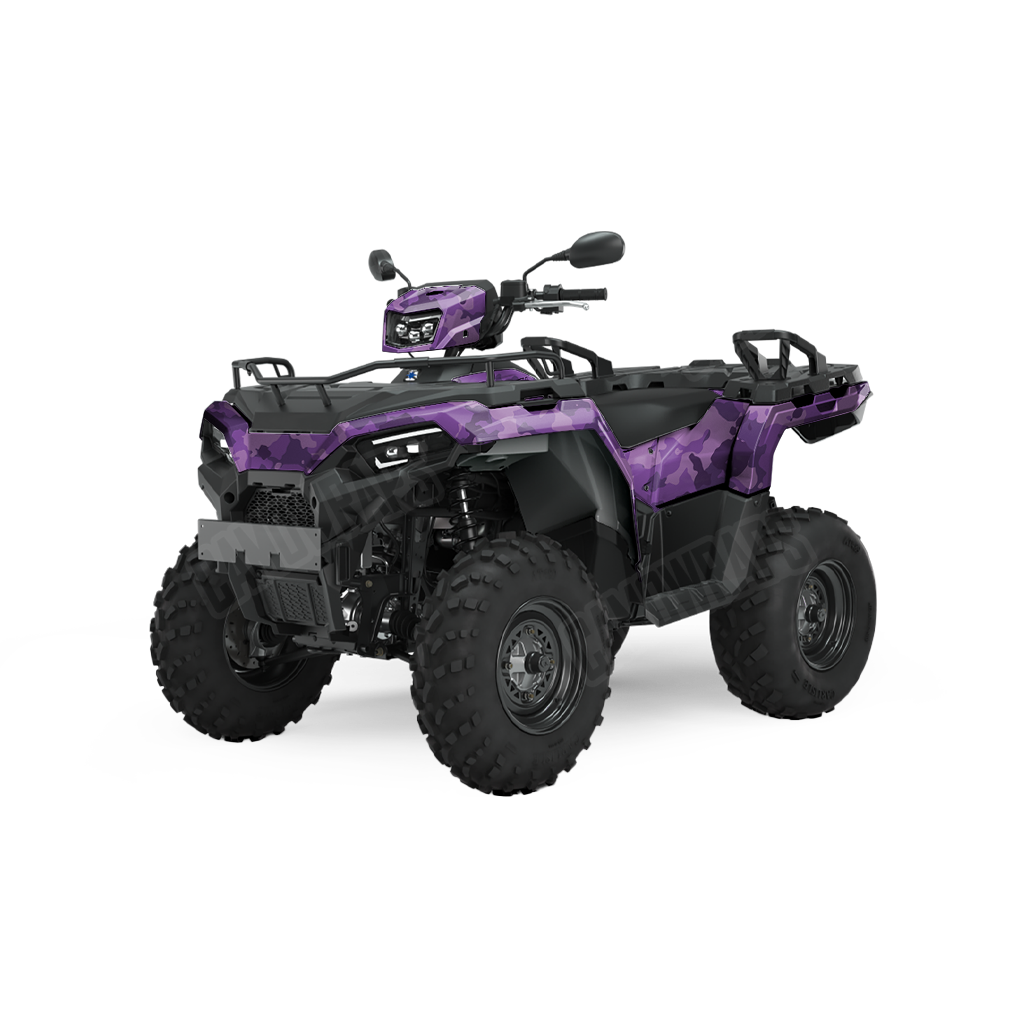 Large Cumulus Elite Purple ATV Camo Vinyl Wrap