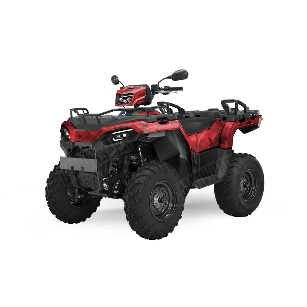 Large Cumulus Elite Red Camo ATV Vinyl Wrap