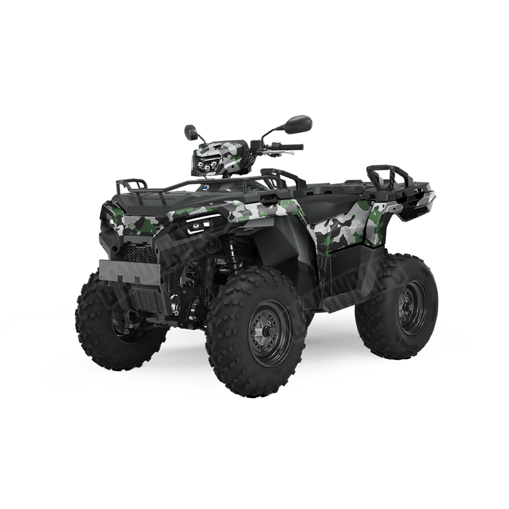 Large Cumulus Green Tiger Camo ATV Vinyl Wrap