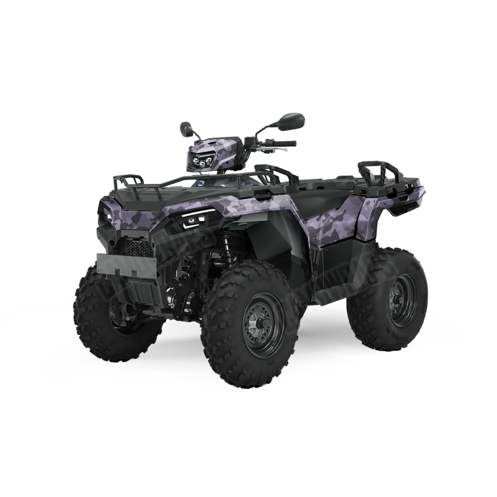 Large Cumulus Lilac ATV Camo Vinyl Wrap