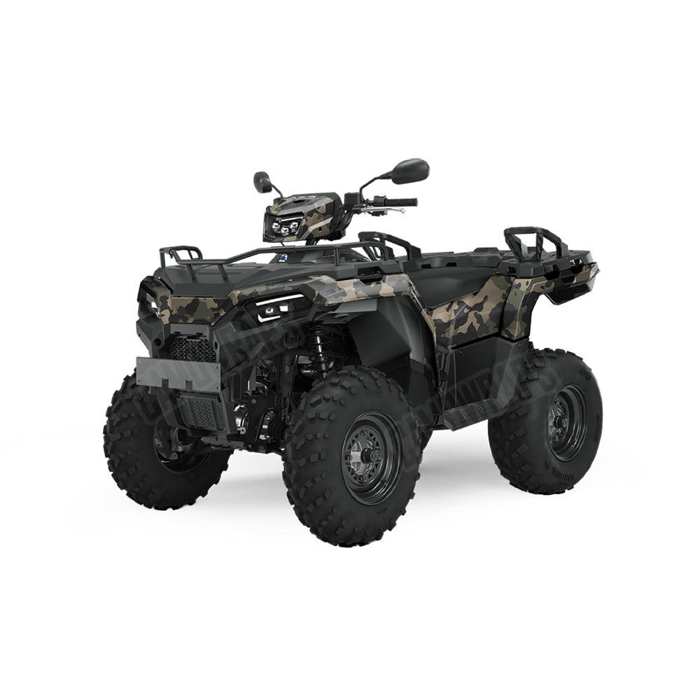 Large Cumulus Militant Charcoal Camo ATV Vinyl Wrap