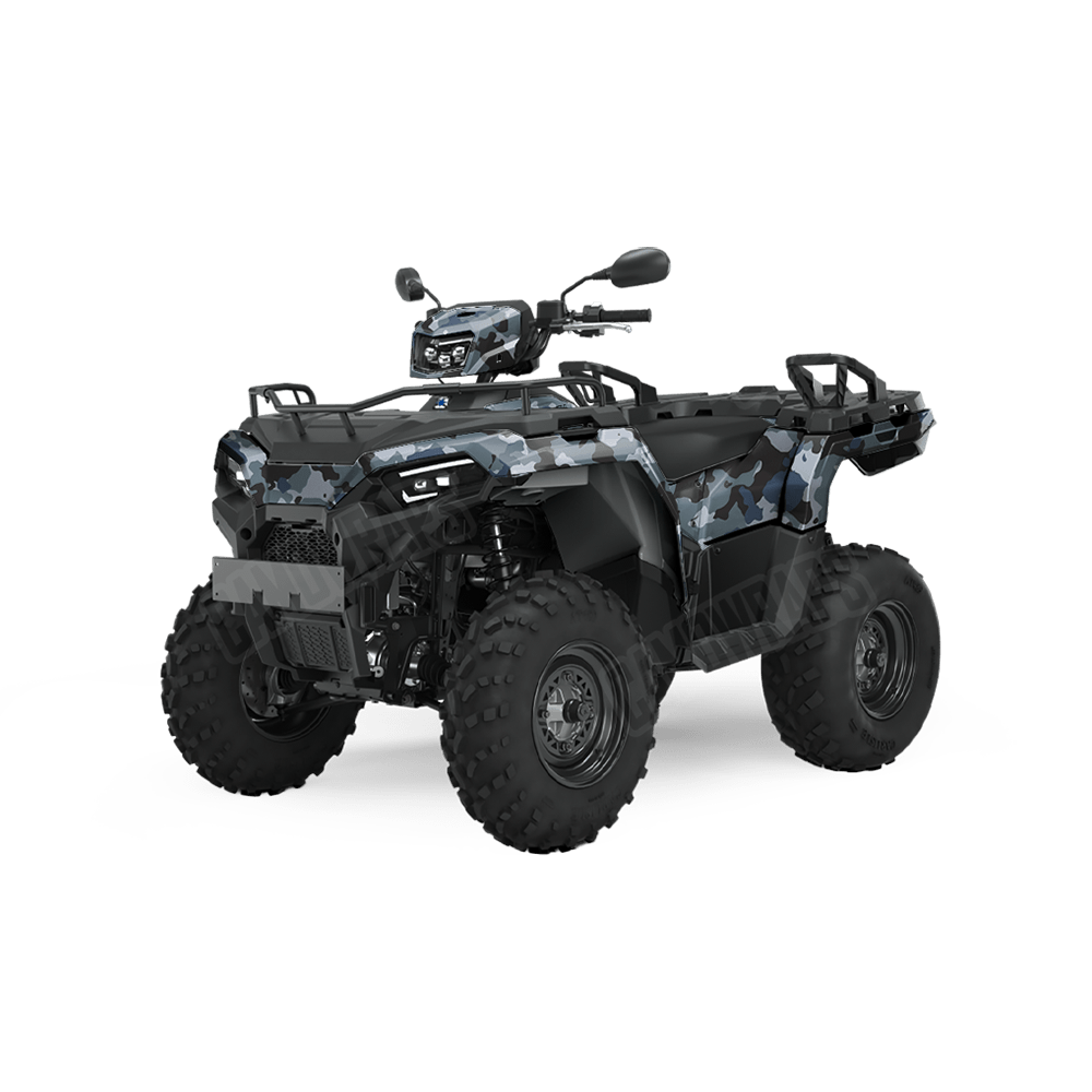 Large Cumulus Navy Camo ATV Vinyl Wrap