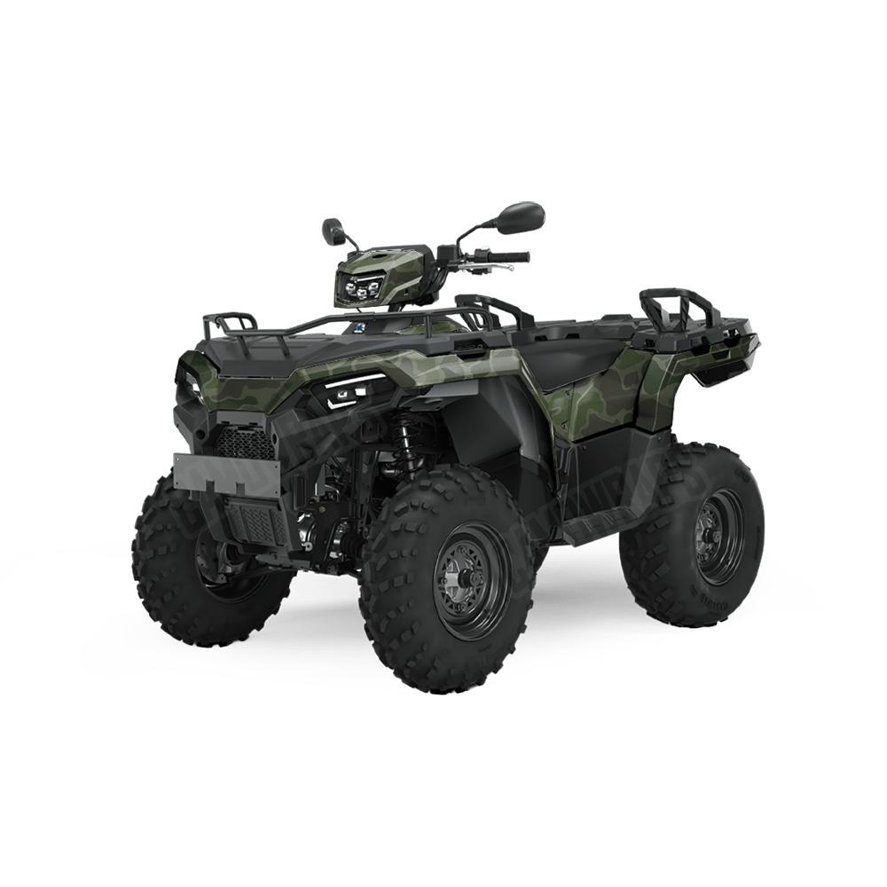 Old School Duck Army Dark Green ATV Wraps