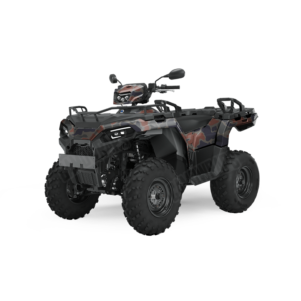 Old School Duck Blue Copper ATV Wraps