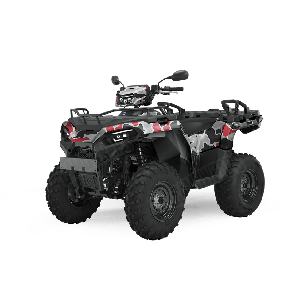 Old School Duck Red Tiger ATV Wraps