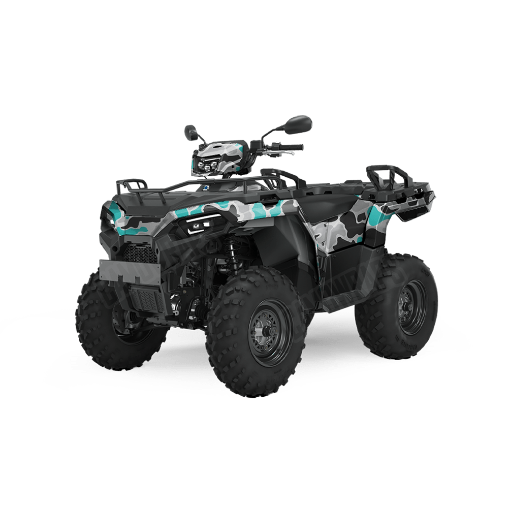 Old School Duck Tiffany Blue Tiger ATV Wraps
