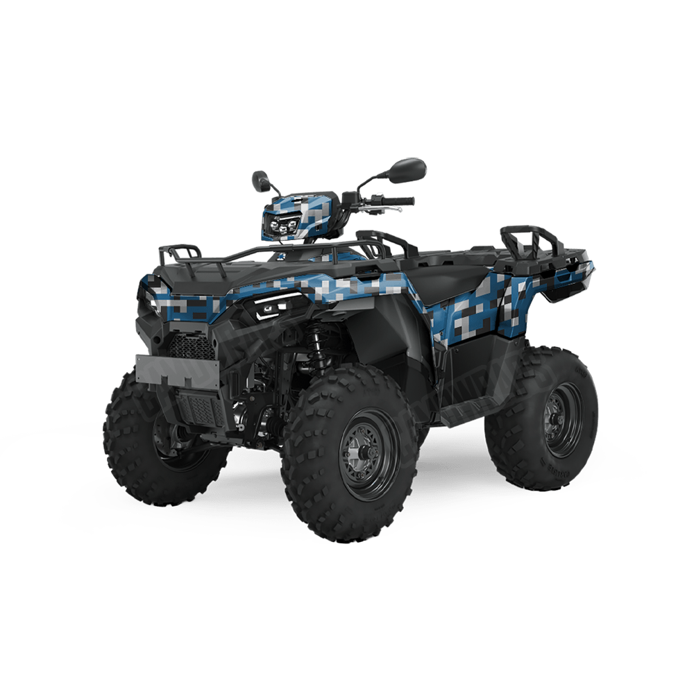 Pixel Blue Tiger ATV Wraps