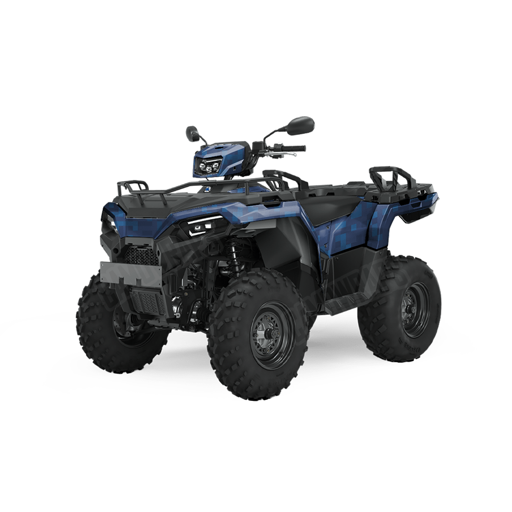 Pixel Elite Blue ATV Wraps
