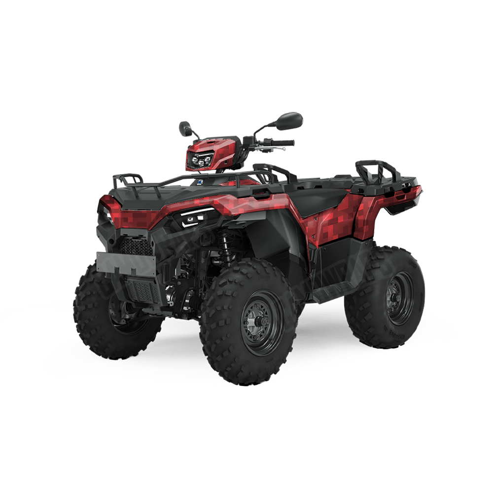 Pixel Elite Red ATV Wraps