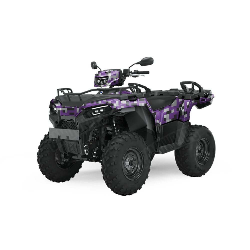Pixel Purple Tiger ATV Wraps