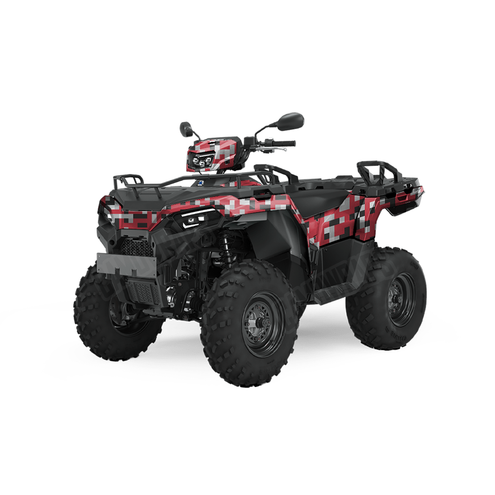 Pixel Red Tiger ATV Wraps