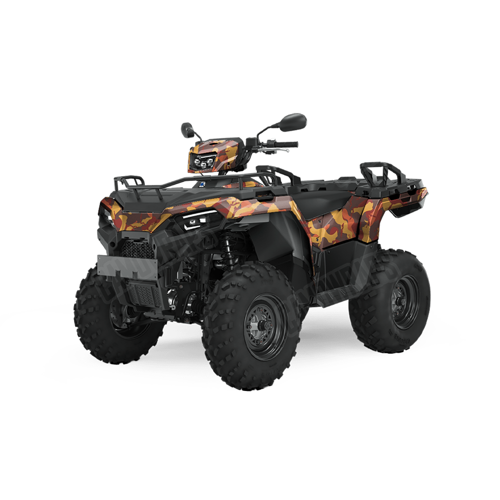 Large Ragged Autumn Camo ATV Vinyl Wrap