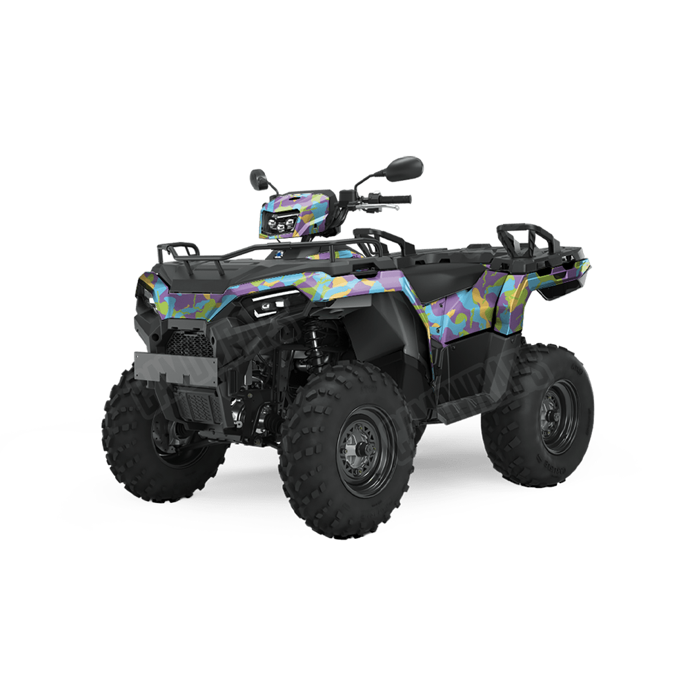 Large Ragged Carnival Camo ATV Vinyl Wrap