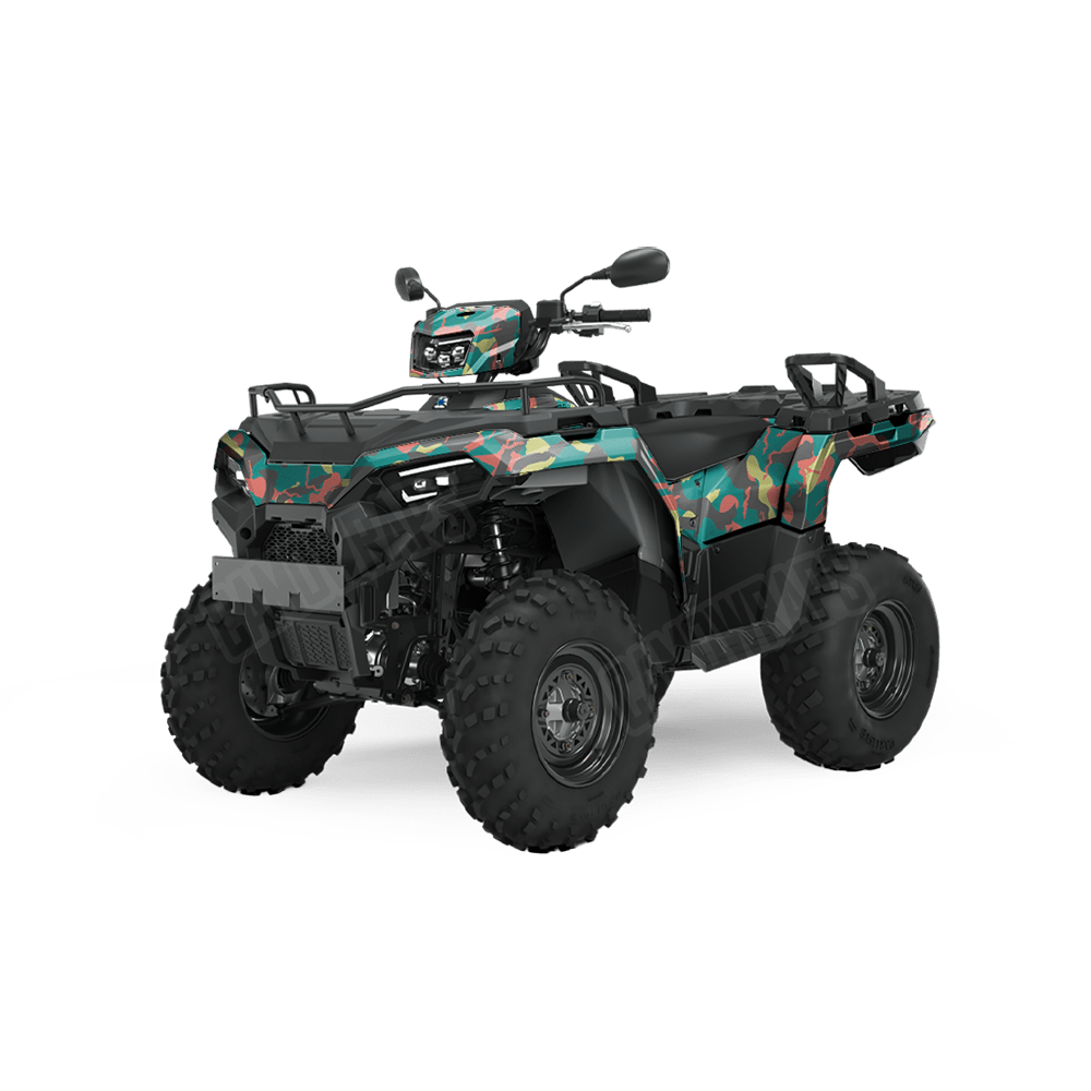 Large Ragged Fiesta Camo ATV Vinyl Wrap