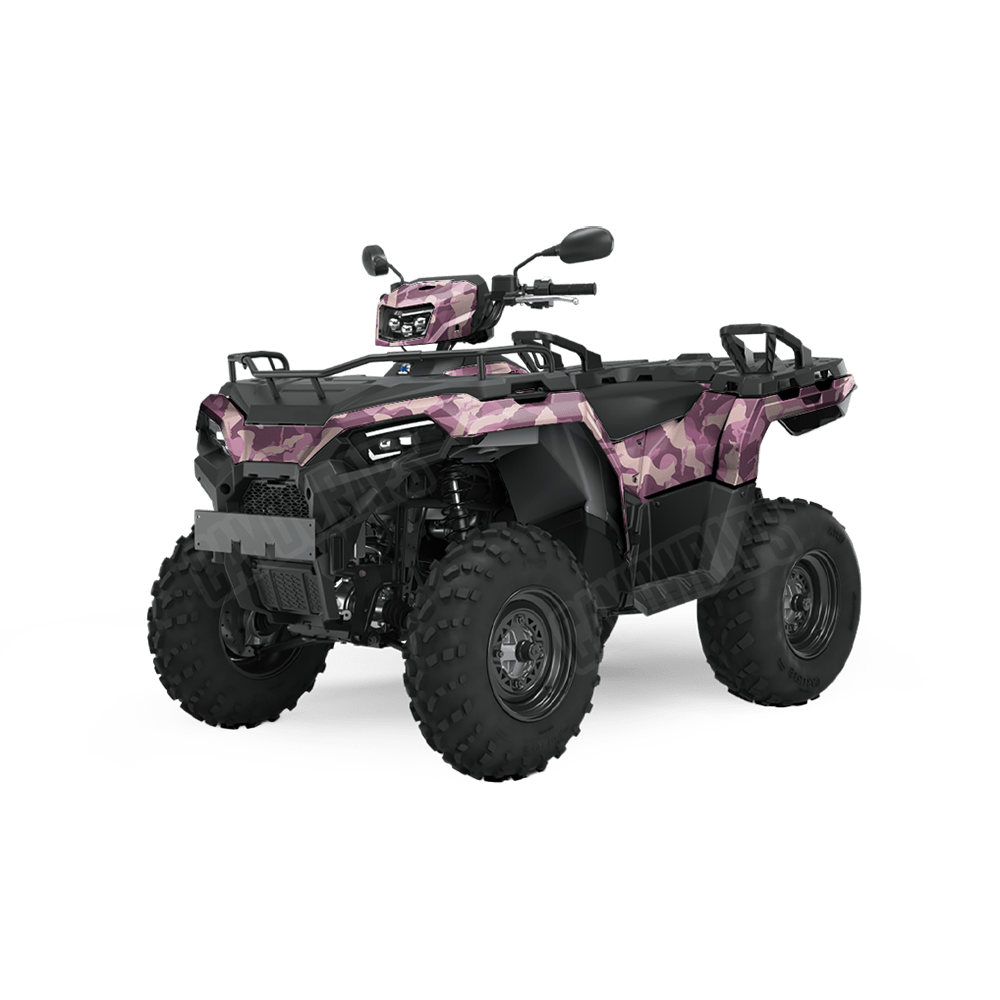 Large Ragged Floral Camo ATV Vinyl Wrap