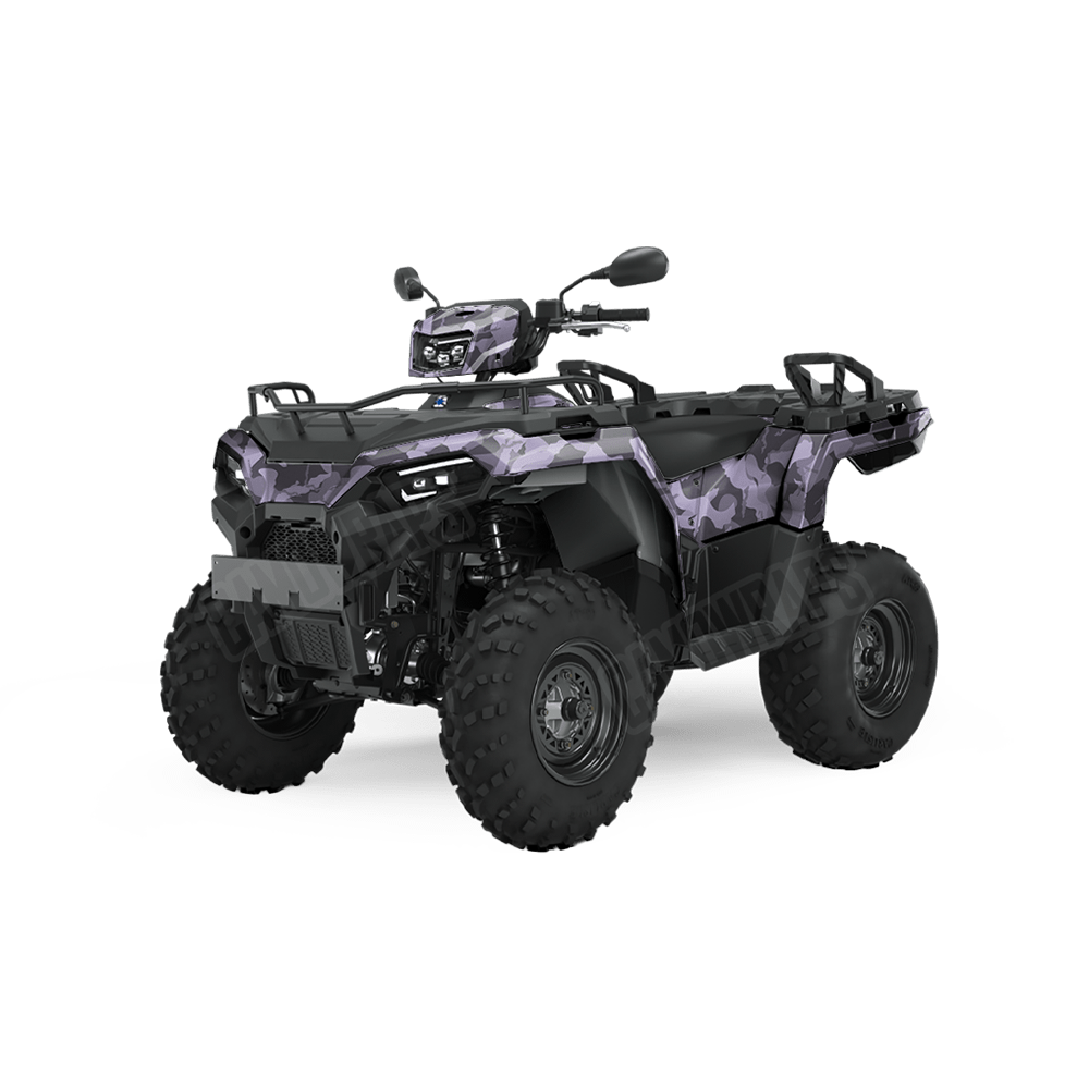 Large Ragged Lilac Camo ATV Vinyl Wrap
