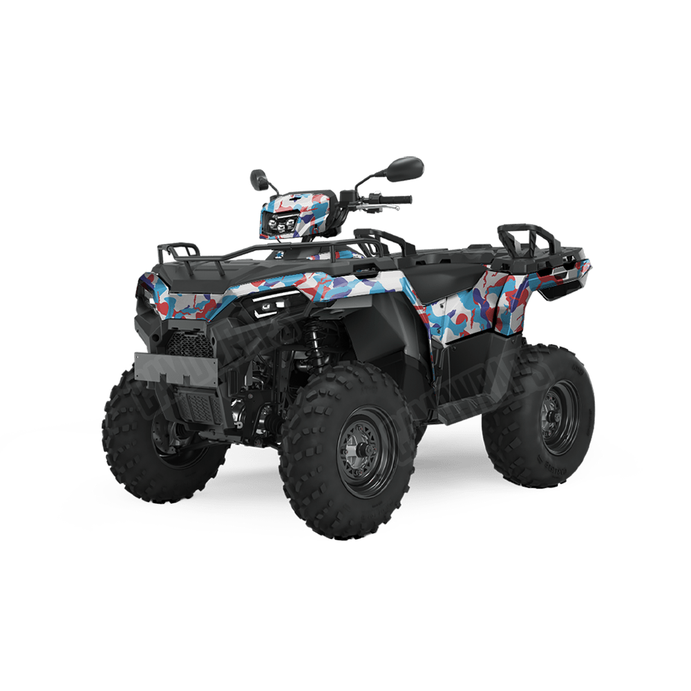 Large Ragged M Series Camo ATV Vinyl Wrap