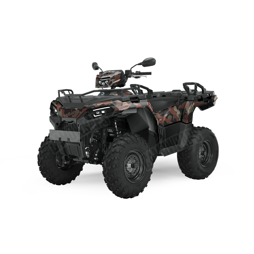 Large Ragged Militant Copper Camo ATV Vinyl Wrap