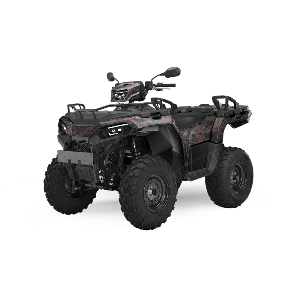 Old School Duck Blue Copper ATV Wraps