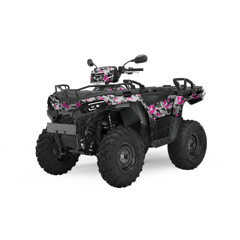 Old School Duck Magenta Tiger ATV Wraps