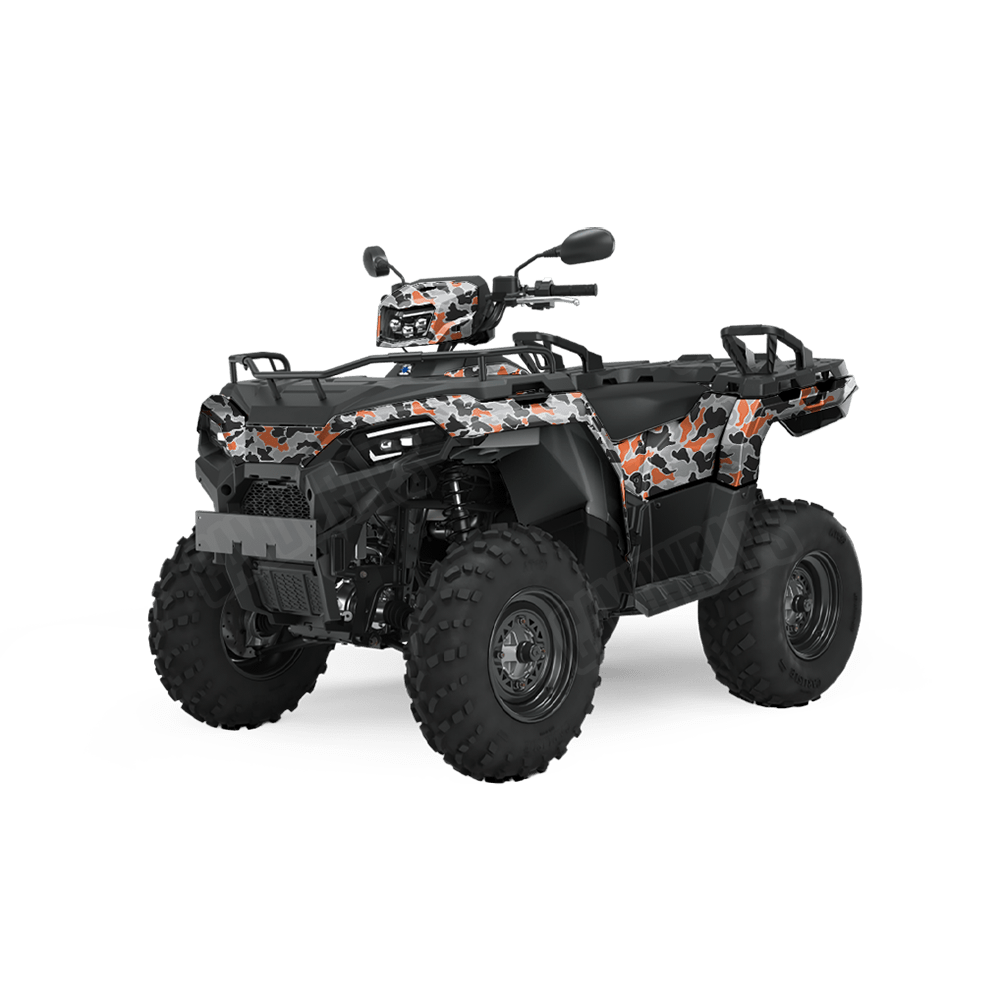 Old School Duck Orange Tiger ATV Wraps