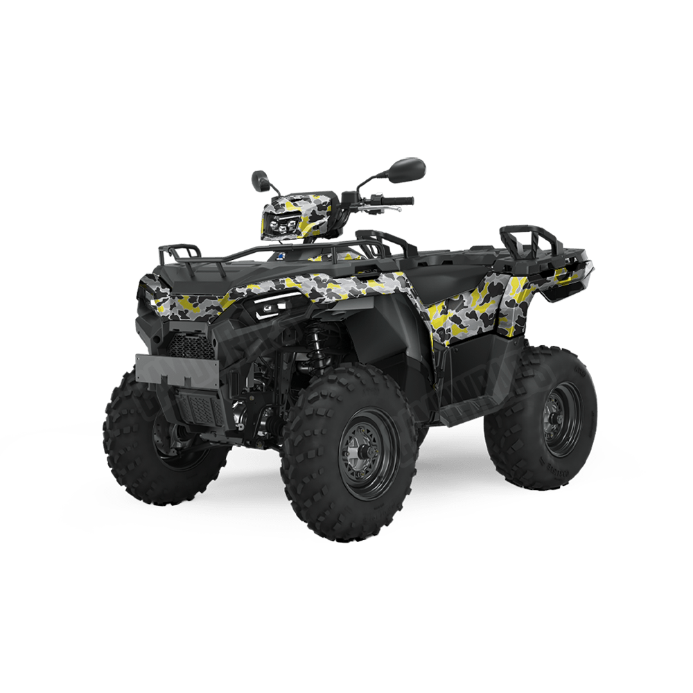 Old School Duck Yellow Tiger ATV Wraps