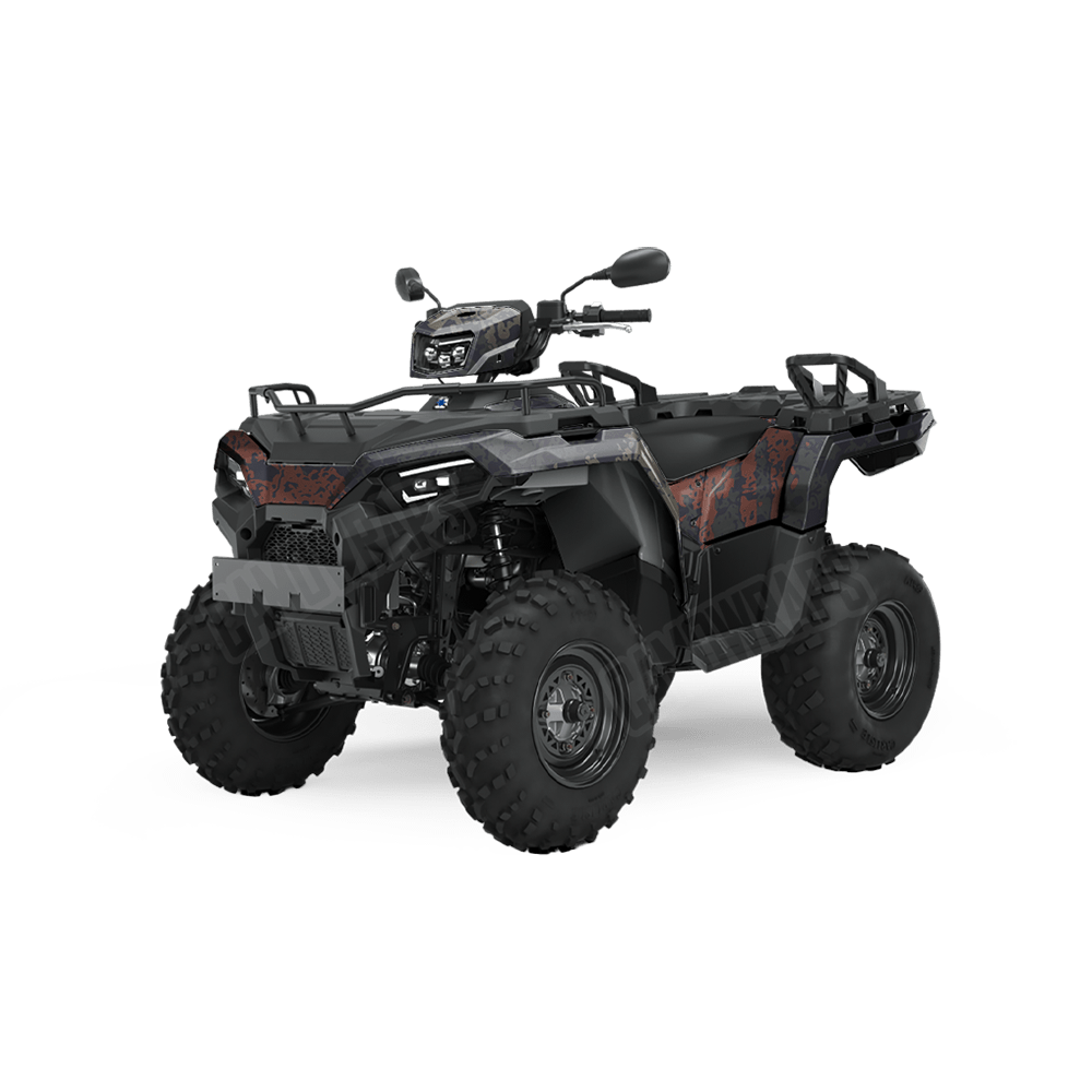 Pasted Blue Copper Camo ATV Vinyl Wrap
