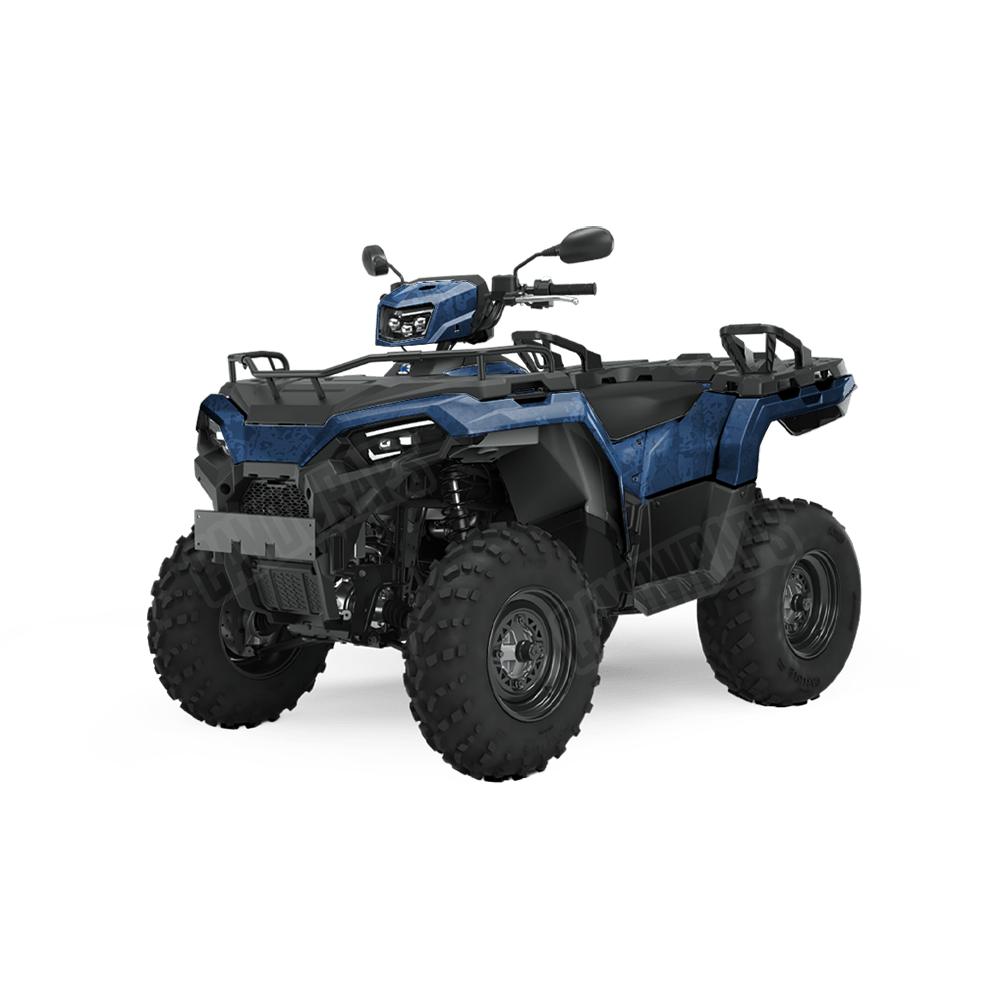 Pasted Elite Blue Camo ATV Vinyl Wrap