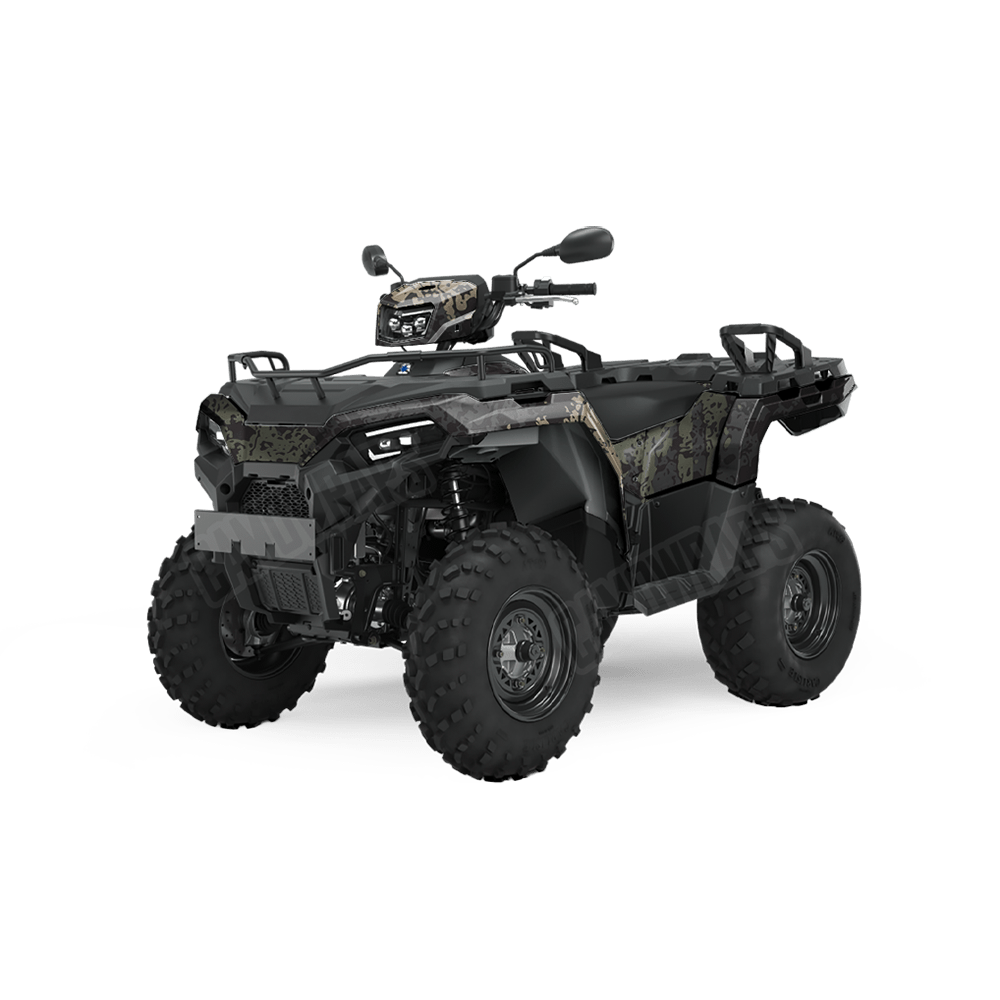 Pasted Militant Charcoal Camo ATV Vinyl Wrap
